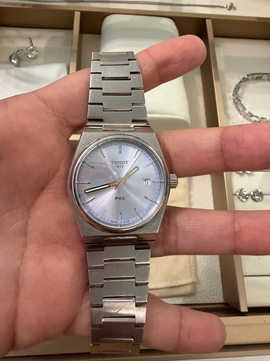 Tissot Steel Bracelet Watch with Light Blue Dial